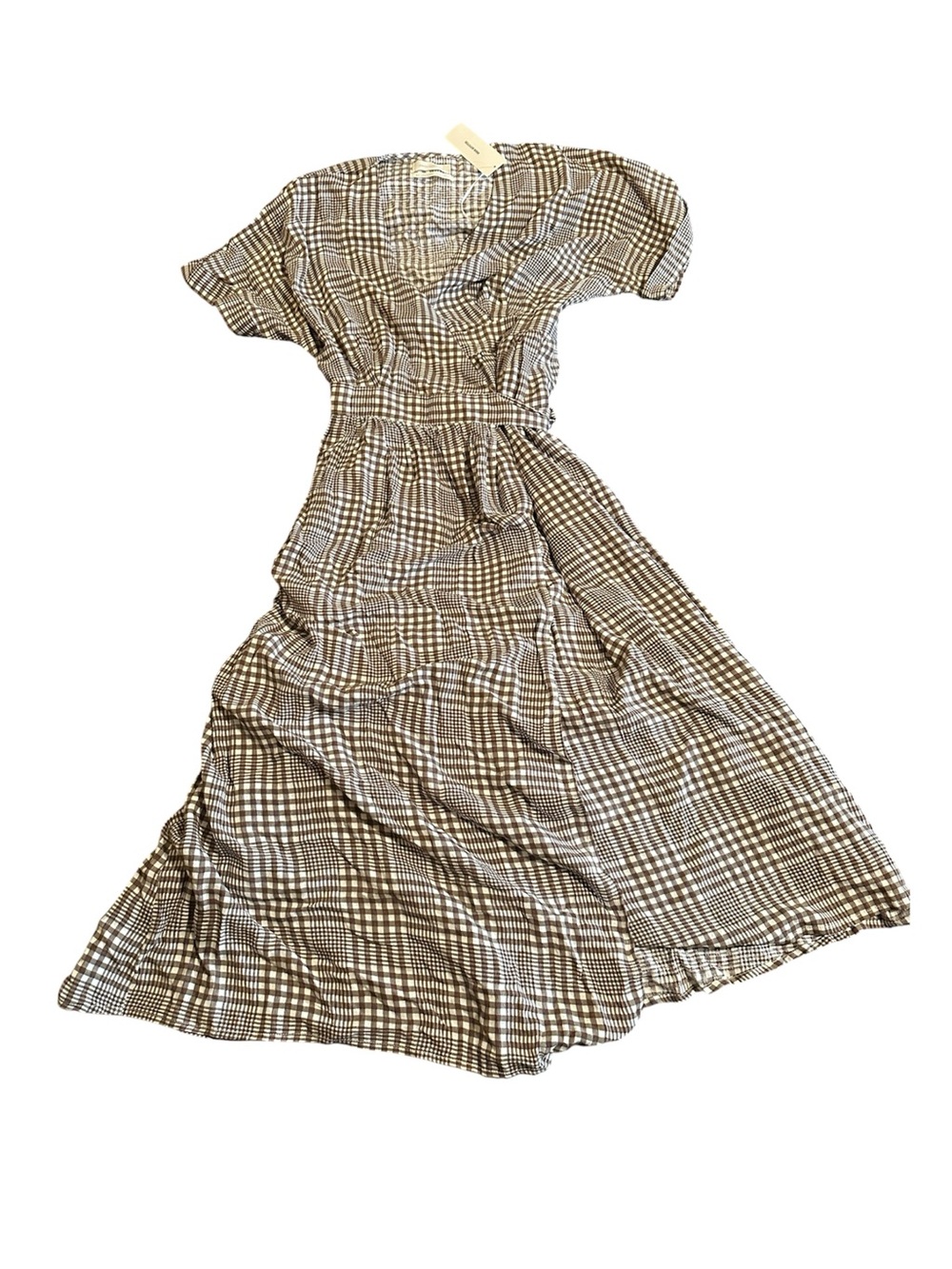 Urban Outfitters Brown Plaid Maxi Dress